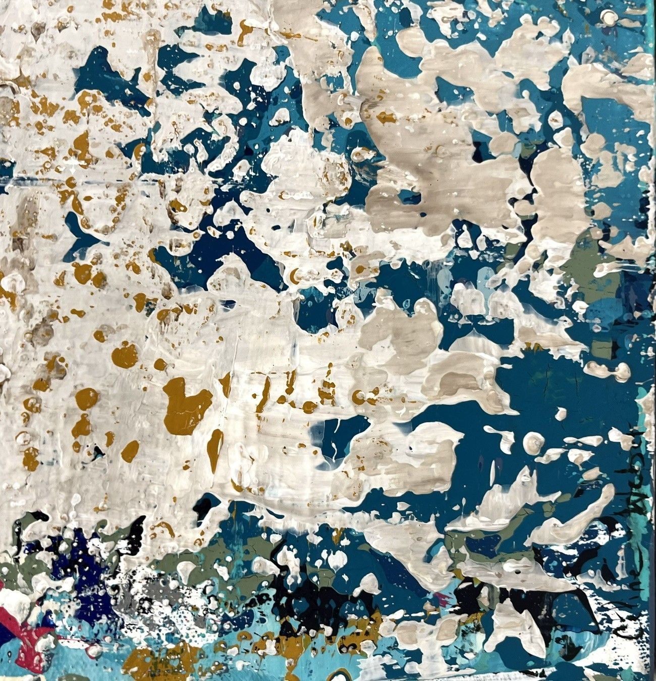 Tableau de CELINE WEBER a pour titre Stone style abstrait dim : CELINE WEBERprix:950