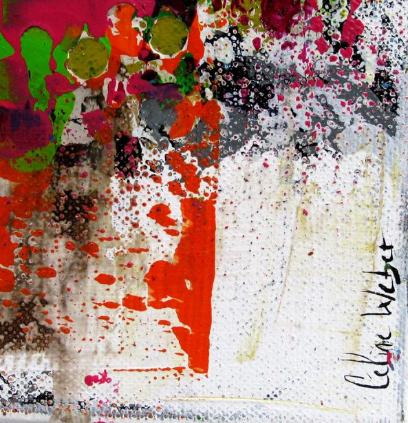 Tableau de CELINE WEBER a pour titre Stone Kunzite 2 style abstrait dim : CELINE WEBERprix:200