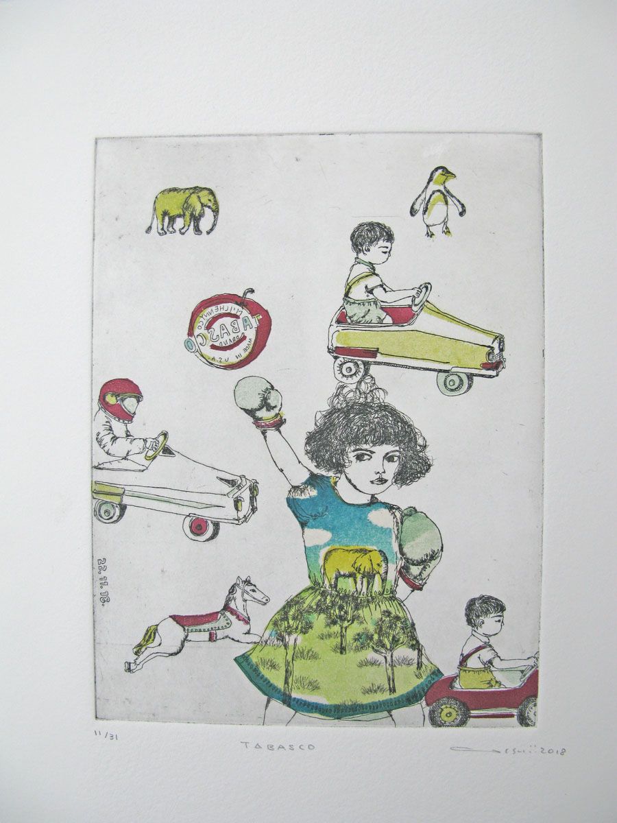 Editions d'art de ATSUKO ISHII a pour titre TABASCO style figuratif dim : ATSUKO ISHIIprix:130