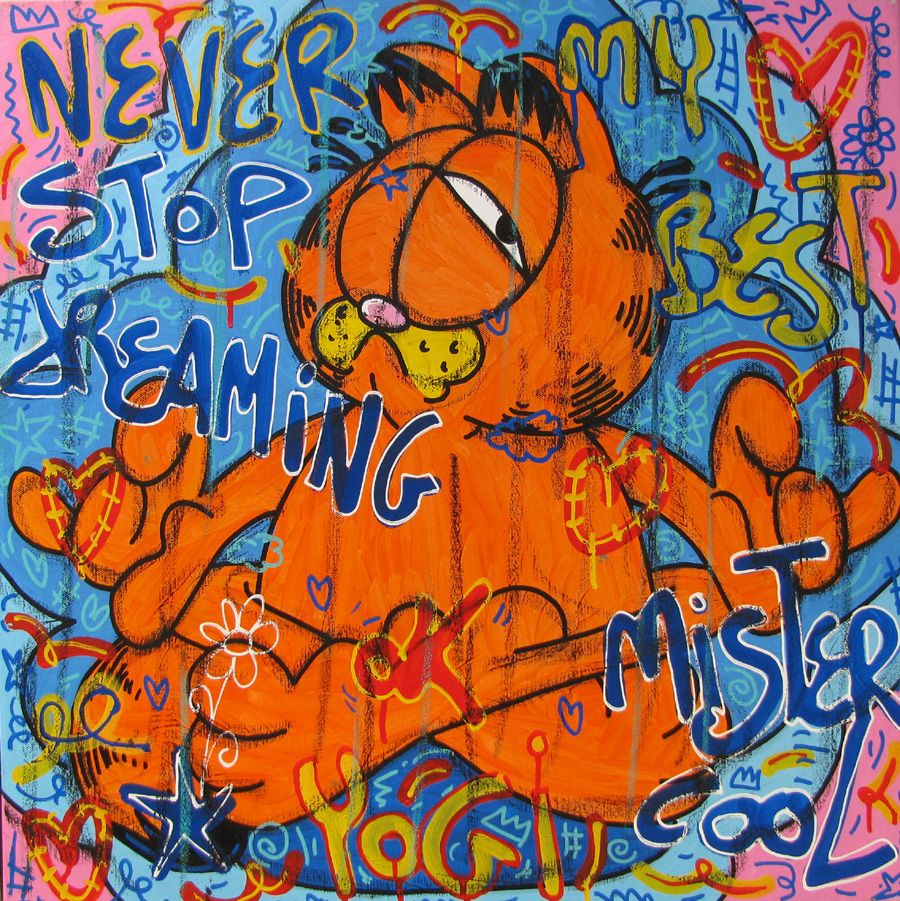 Tableau de RICO SAB a pour titre NEVER STOP DREAMING style figuratif dim : RICO SABprix: