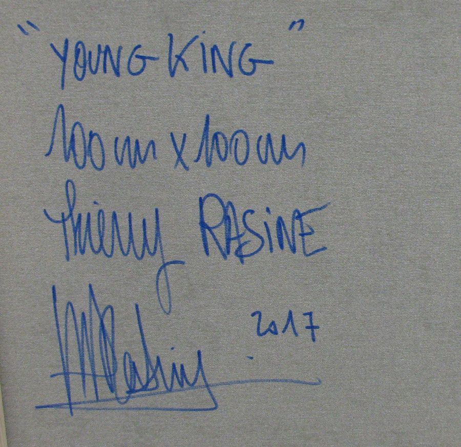Tableau de THIERRY RASINE a pour titre YOUNG KING style street pop art, street art dim : THIERRY RASINEprix:1250