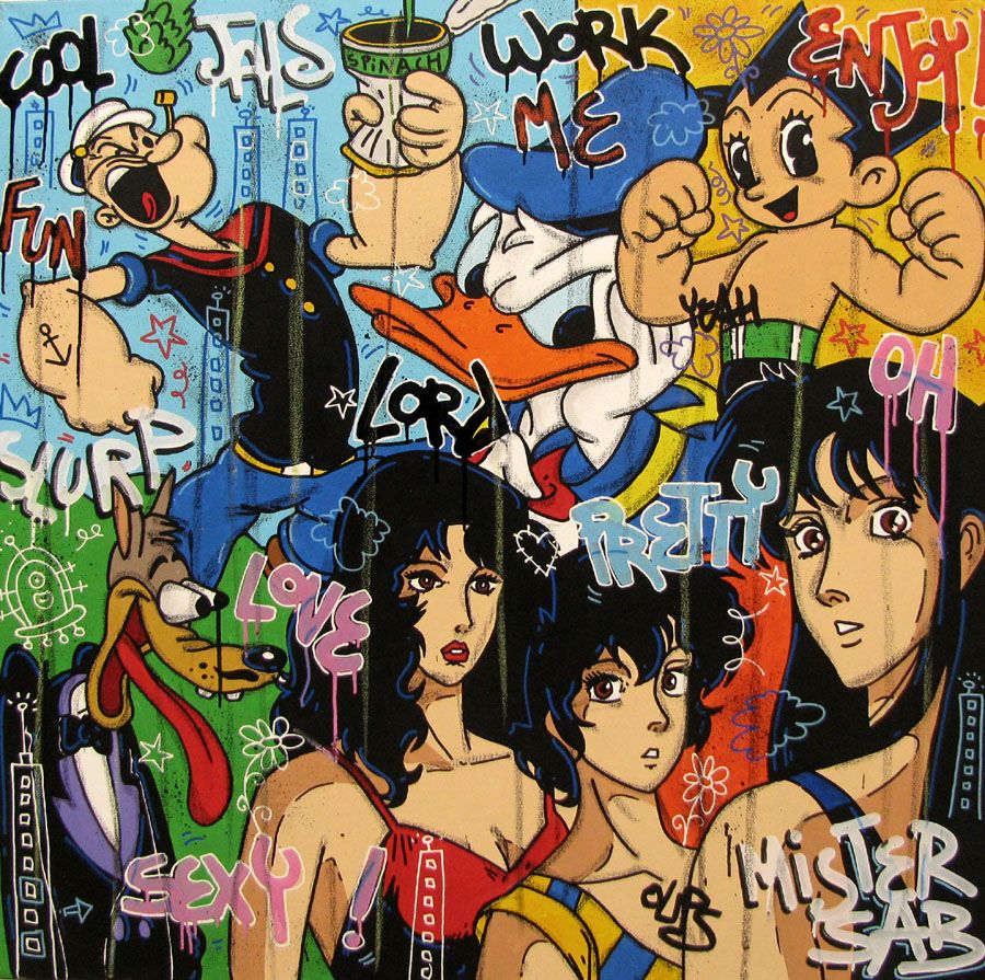 Tableau de RICO SAB a pour titre WORK ME LORD style no dim : RICO SABprix:950