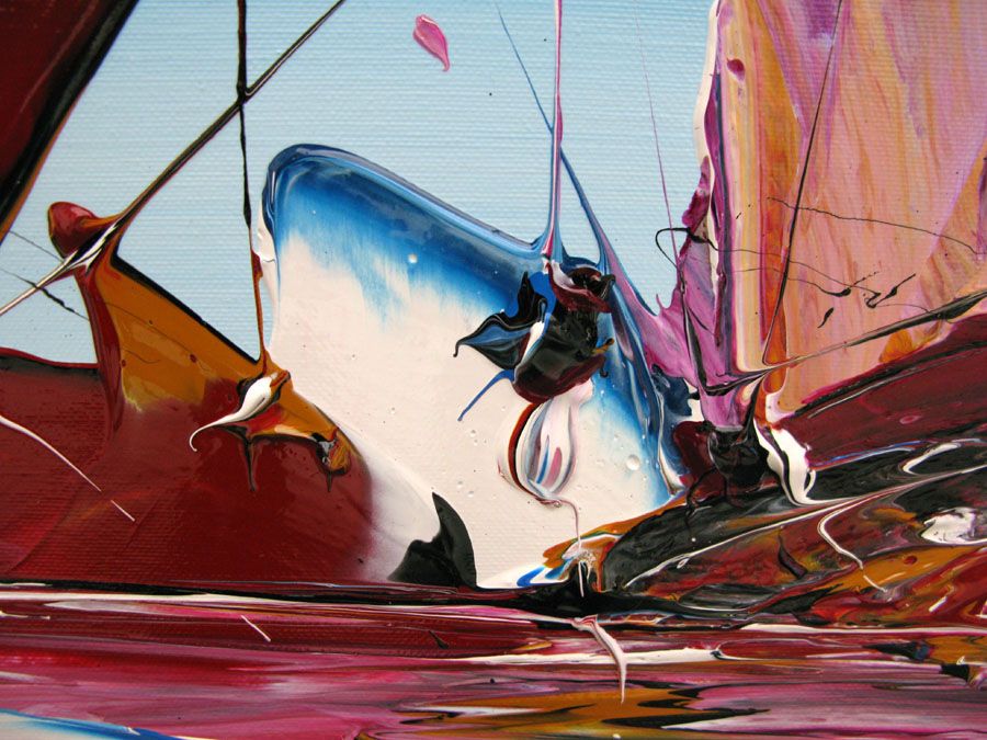 Tableau de F. BOUTET a pour titre MARINE ABSTRAITE style abstrait dim : F. BOUTETprix:650