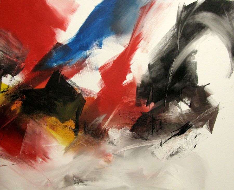 Tableau de JM BARROIS a pour titre SANS TITRE style abstrait dim : JM BARROISprix:1600