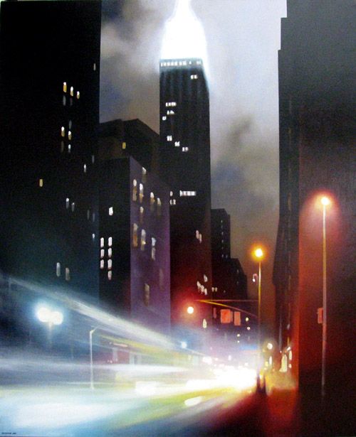 Tableau de I. SOUMARE a pour titre CROSSROAD TRAFFIC 1 style figuratif dim : I. SOUMAREprix:950