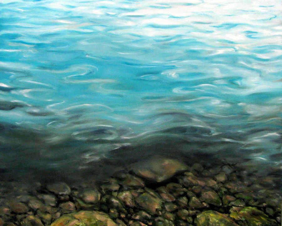 Tableau de ELISE BARAT a pour titre ROCHES II style figuratif dim : ELISE BARATprix:850