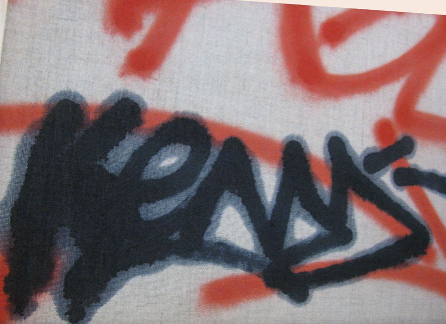 Tableau de KENY a pour titre VANDAL STYLE style graffiti, street art dim : KENYprix:900