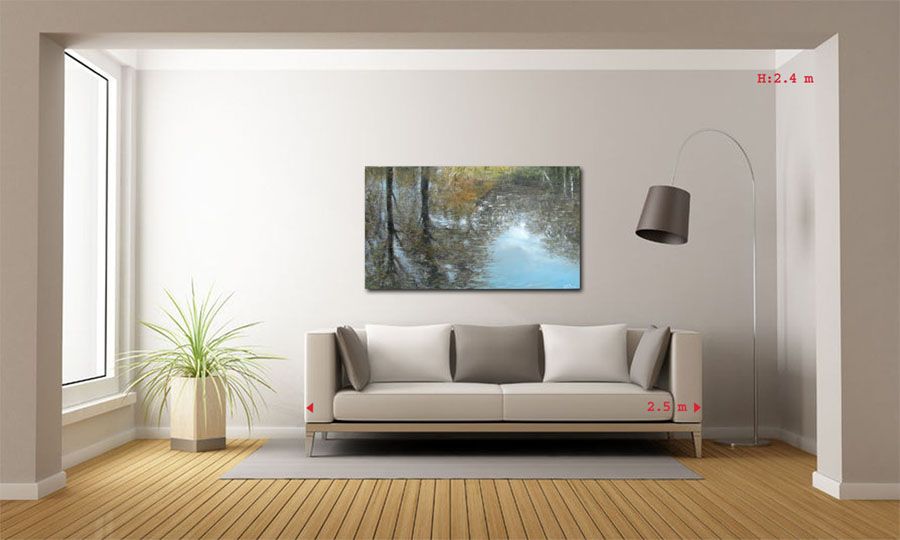 Tableau de ELISE BARAT a pour titre SOUS BOIS style figuratif dim : ELISE BARATprix:1300