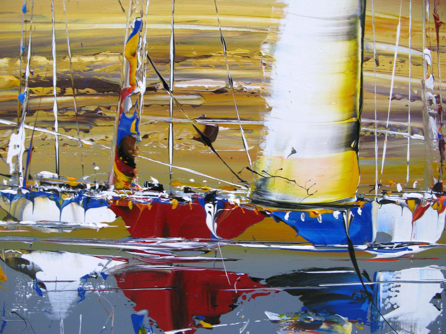 Tableau de F. BOUTET a pour titre MARINE ABSTRAITE 2024-58 style abstrait dim : F. BOUTETprix:1200