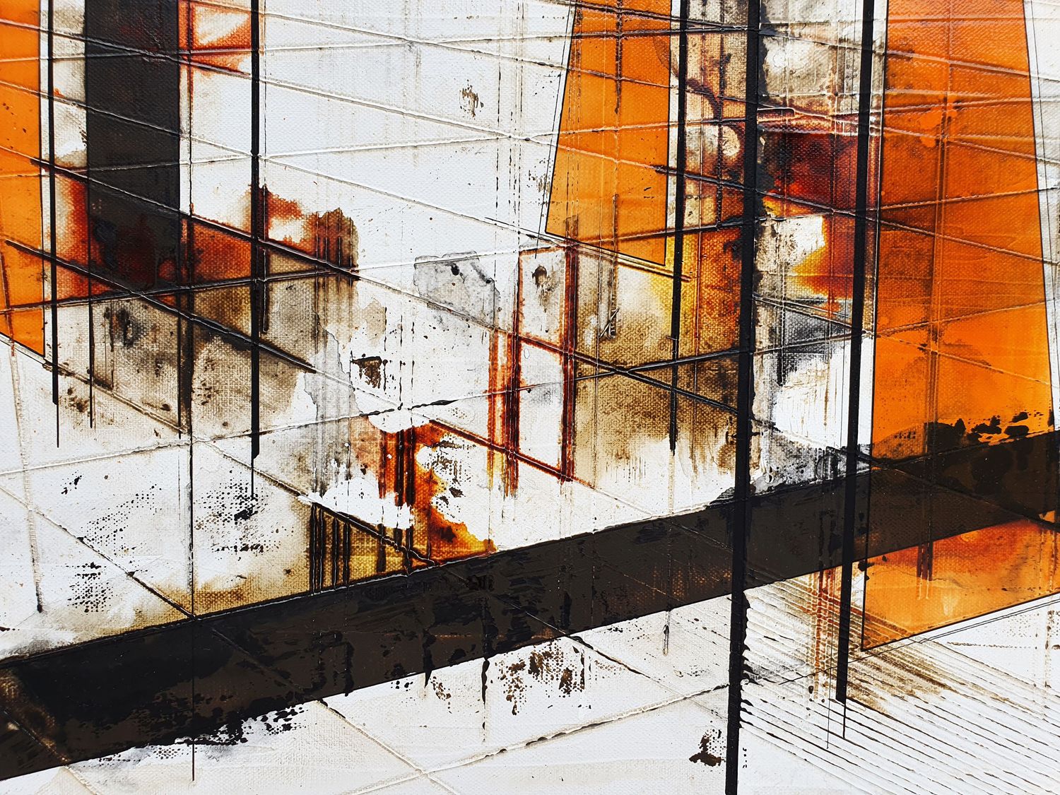 Tableau de LUDOVIC MERCHER a pour titre Traversee style abstrait dim : LUDOVIC MERCHERprix:1500