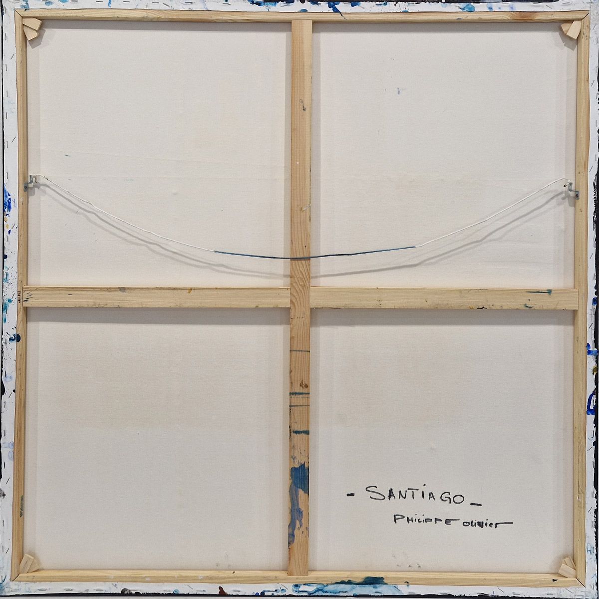 Tableau de Philippe Boliviera a pour titre Santiago style abstrait dim : Philippe Bolivieraprix:850