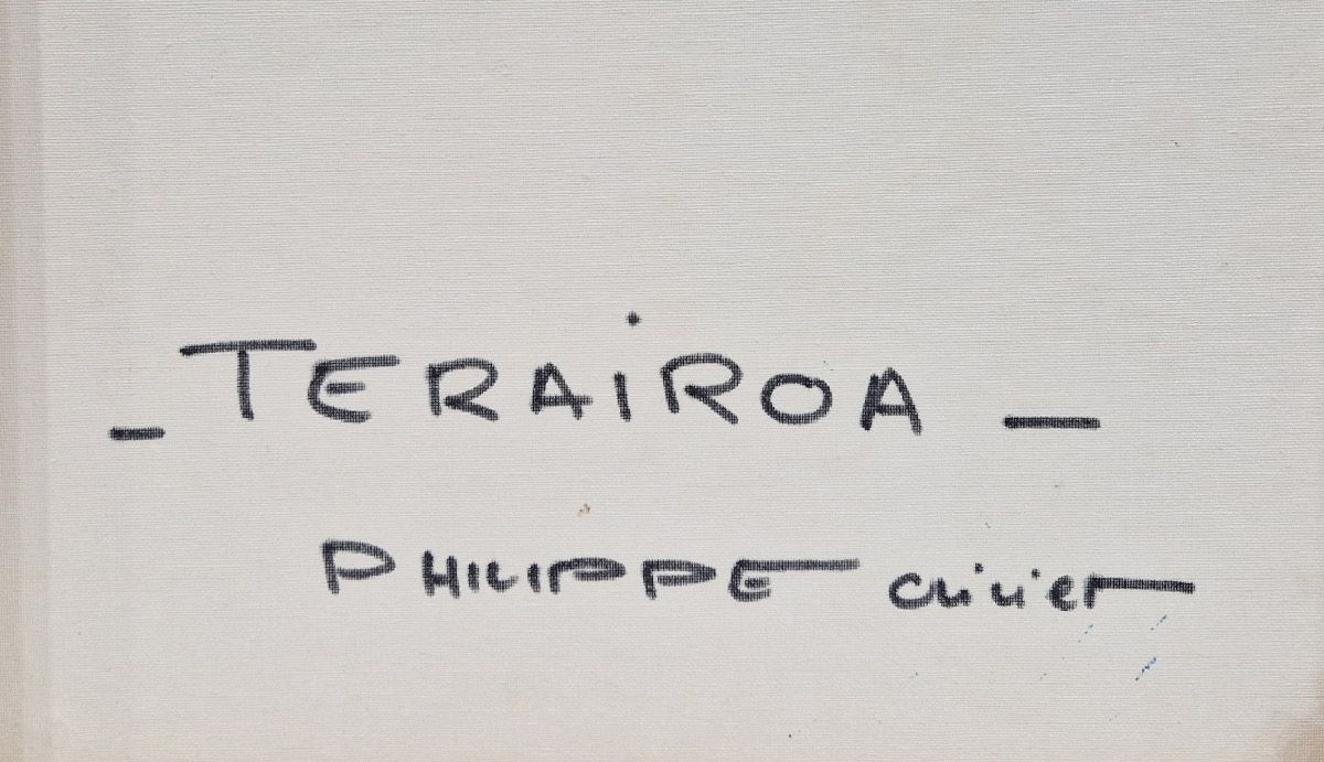 Tableau de Philippe Boliviera a pour titre terairoa style abstrait dim : Philippe Bolivieraprix:550