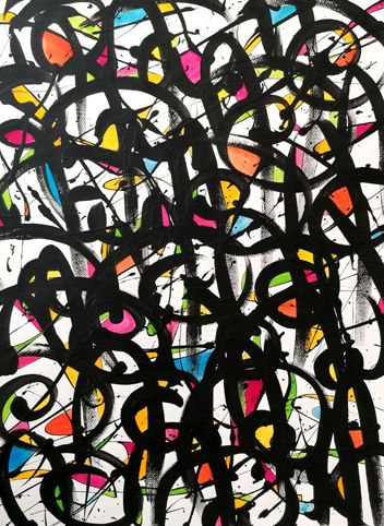 Dessin de STEPHANE RIME a pour titre NONAME A34 style abstrait dim : STEPHANE RIMEprix:140