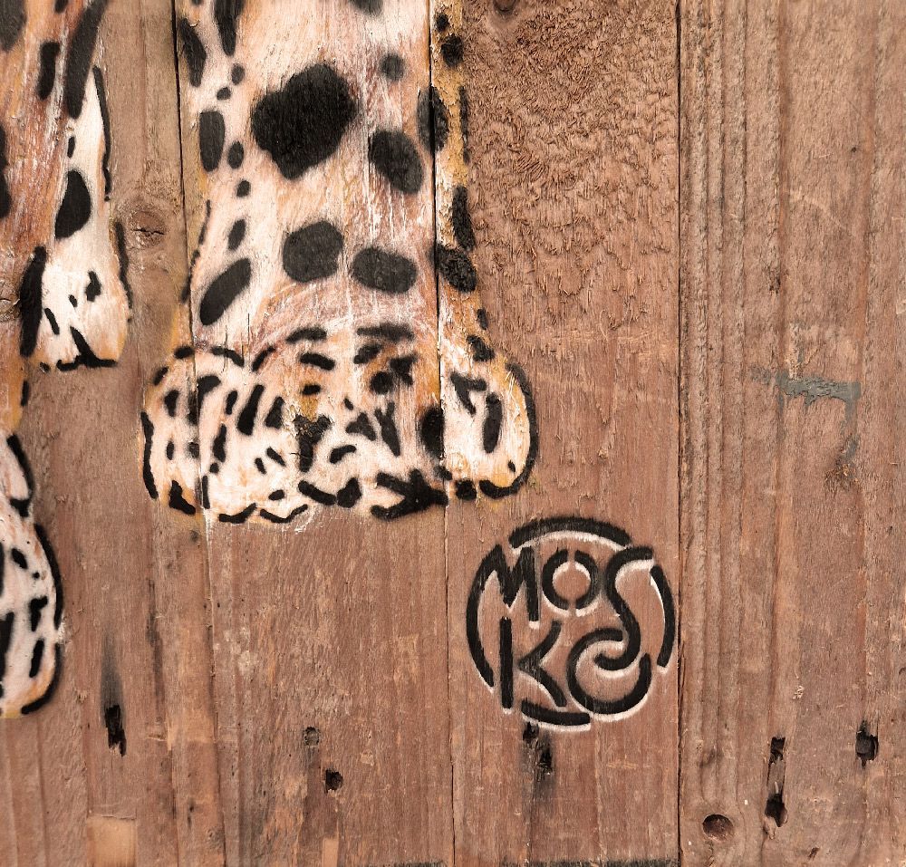 Tableau de MOSKO a pour titre Jaguar marchant style street art dim : MOSKOprix:1600