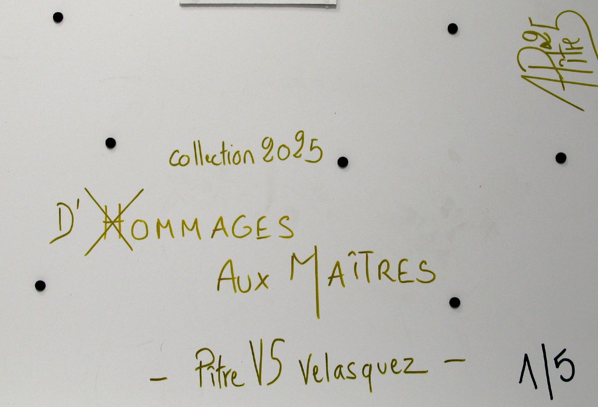 Tableau de L'ARTISTE PITRE a pour titre Pitre Vs Velasquez style figuratif, graphique dim : L'ARTISTE PITREprix:600