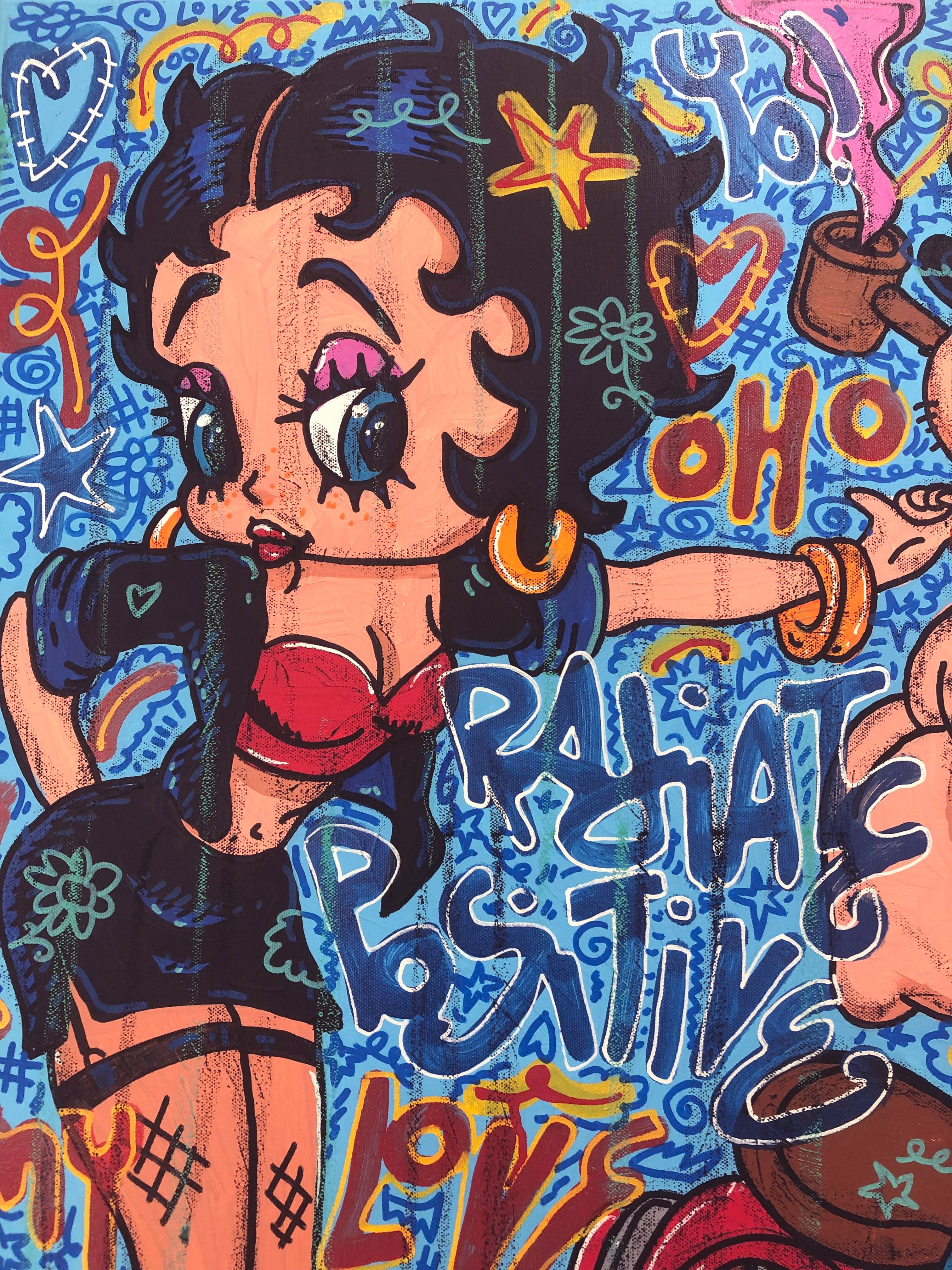 Tableau de RICO SAB a pour titre Betty Pop style graphique dim : RICO SABprix:600