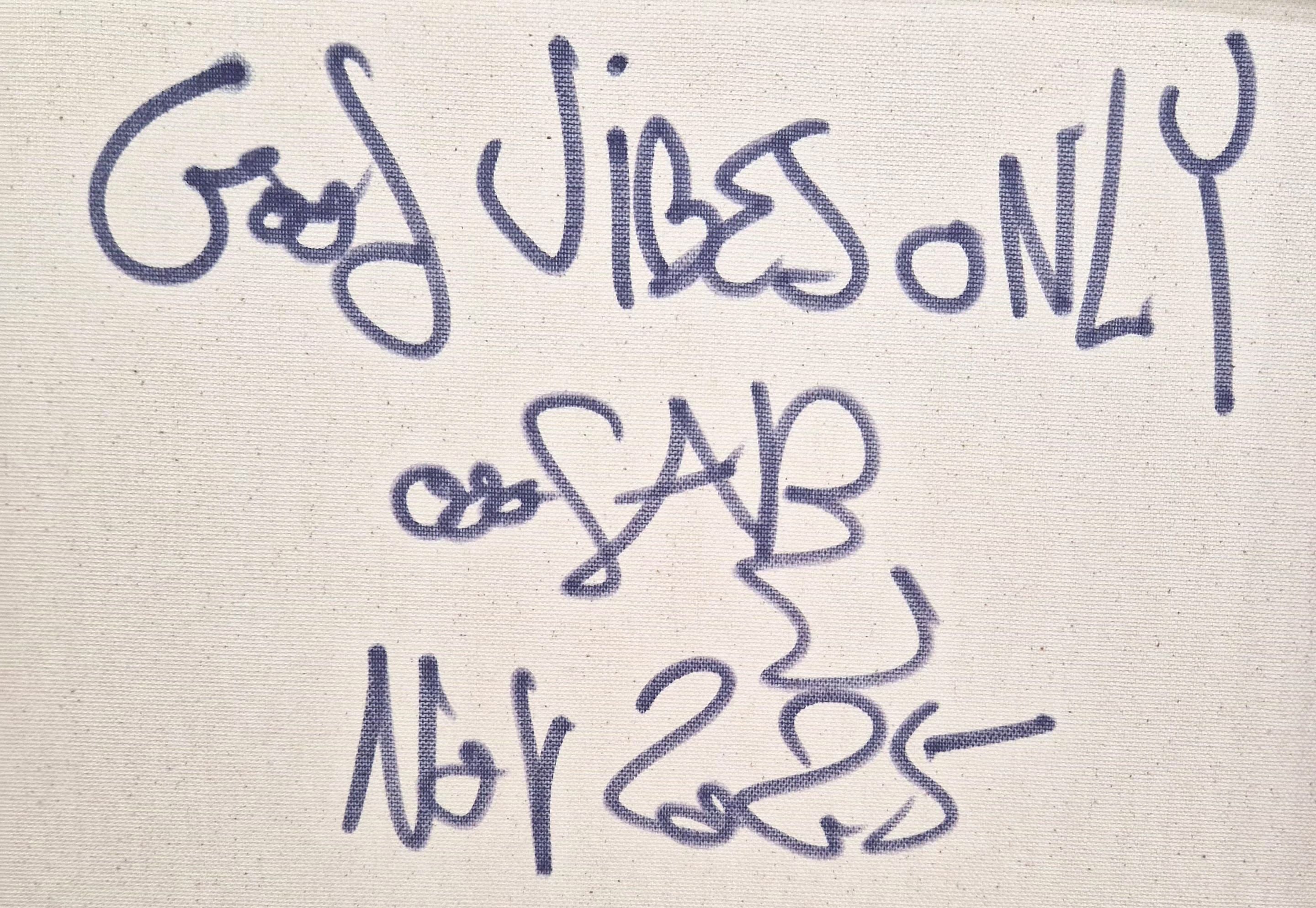 Tableau de RICO SAB a pour titre Good Vibes Only style street pop art, street art dim : RICO SABprix:290
