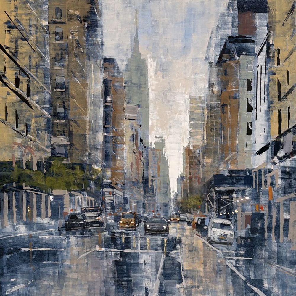 Tableau de ADRIEN FAVEAU a pour titre 5th avenue style figuratif, graphique dim : ADRIEN FAVEAUprix:3200