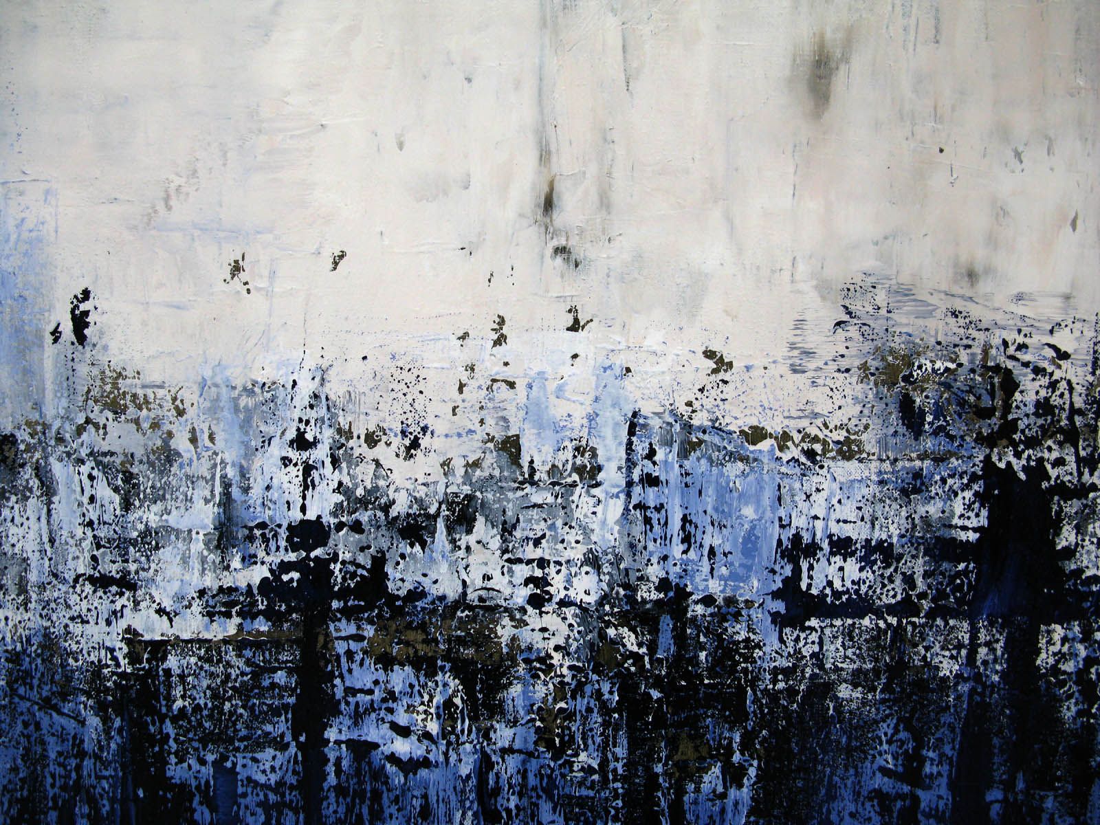 Tableau de TANIA CARRARA a pour titre BLEU ET BLANC 1 style abstrait dim : TANIA CARRARAprix:700