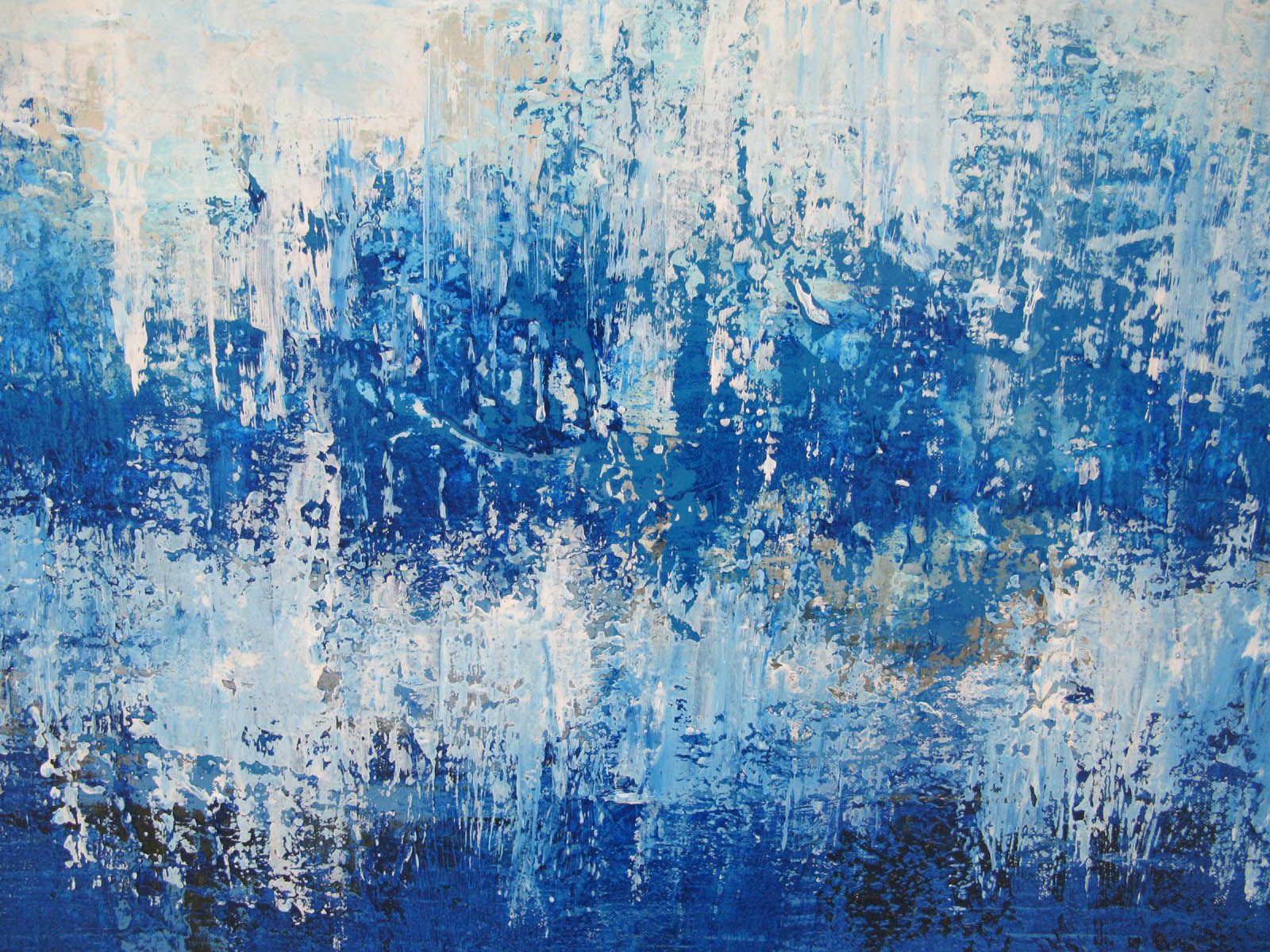 Tableau de TANIA CARRARA a pour titre BLEU ET BLANC 2 style abstrait dim : TANIA CARRARAprix:850