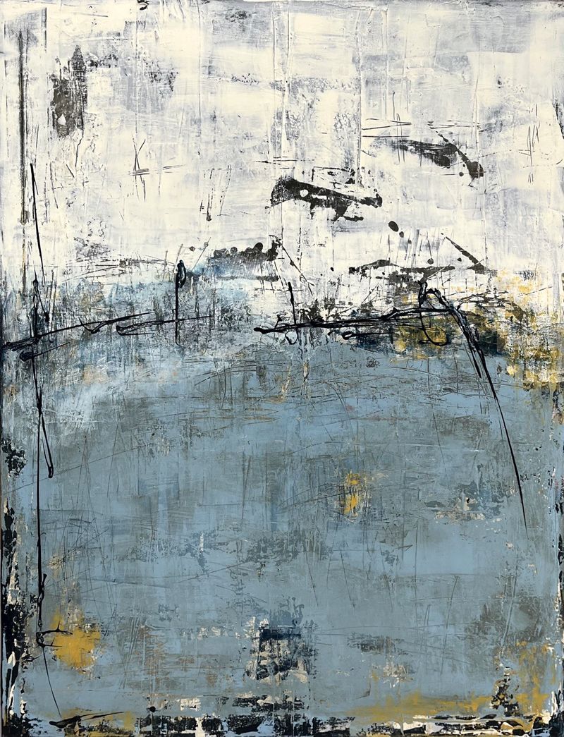 Tableau de TANIA CARRARA a pour titre sans titre bleu style abstrait dim : TANIA CARRARAprix:1100