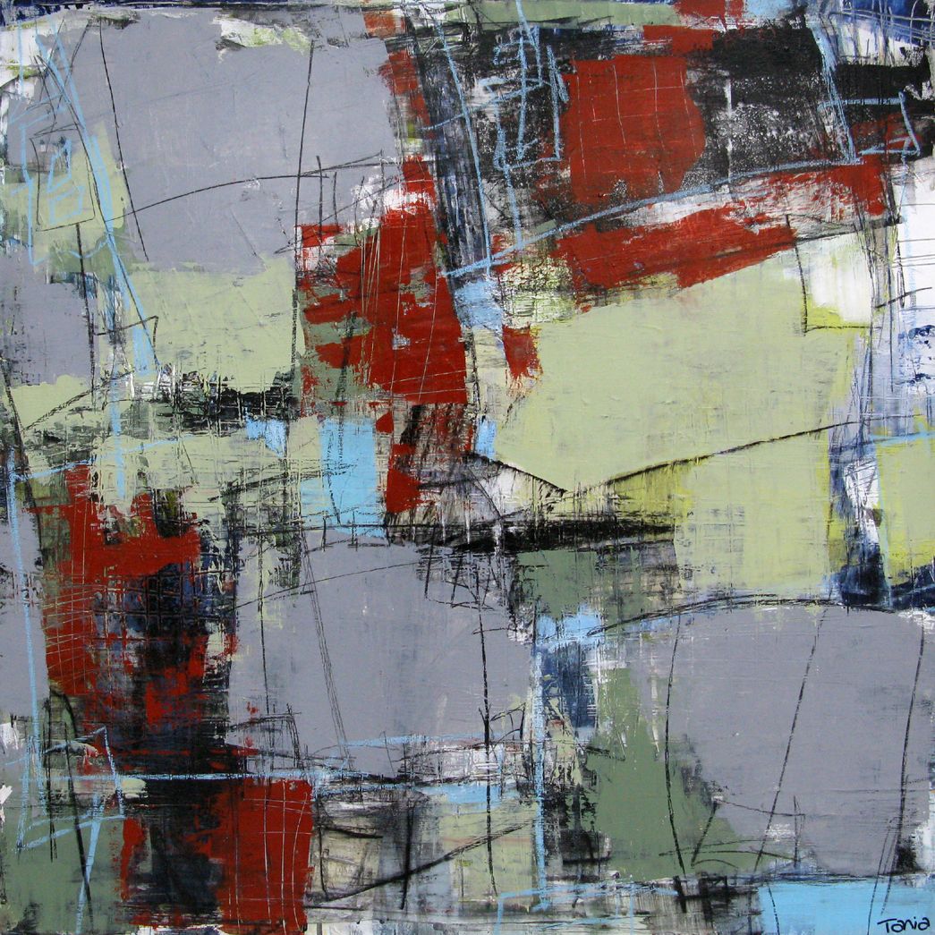 Tableau de TANIA CARRARA a pour titre SANS TITRE MULTICOULEURS style abstrait dim : TANIA CARRARAprix:680