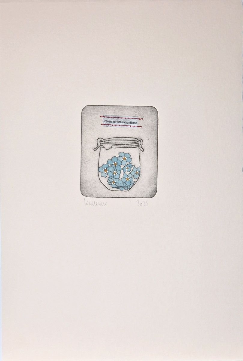 Editions d'art de NAVIEILLEVILLE a pour titre son romantisme style figuratif, graphique dim : NAVIEILLEVILLEprix:28