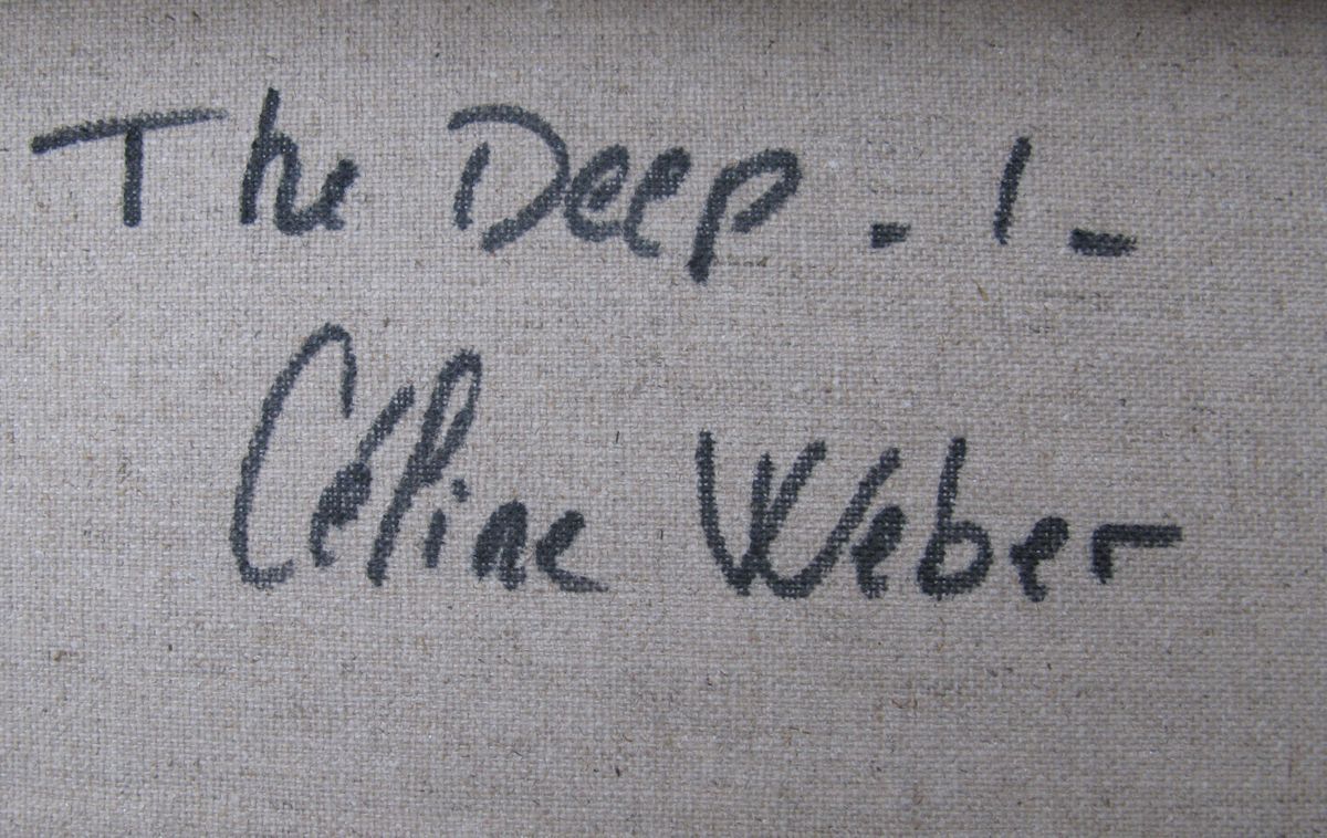 Tableau de CELINE WEBER a pour titre THE DEEP - 1 style abstrait dim : CELINE WEBERprix:160