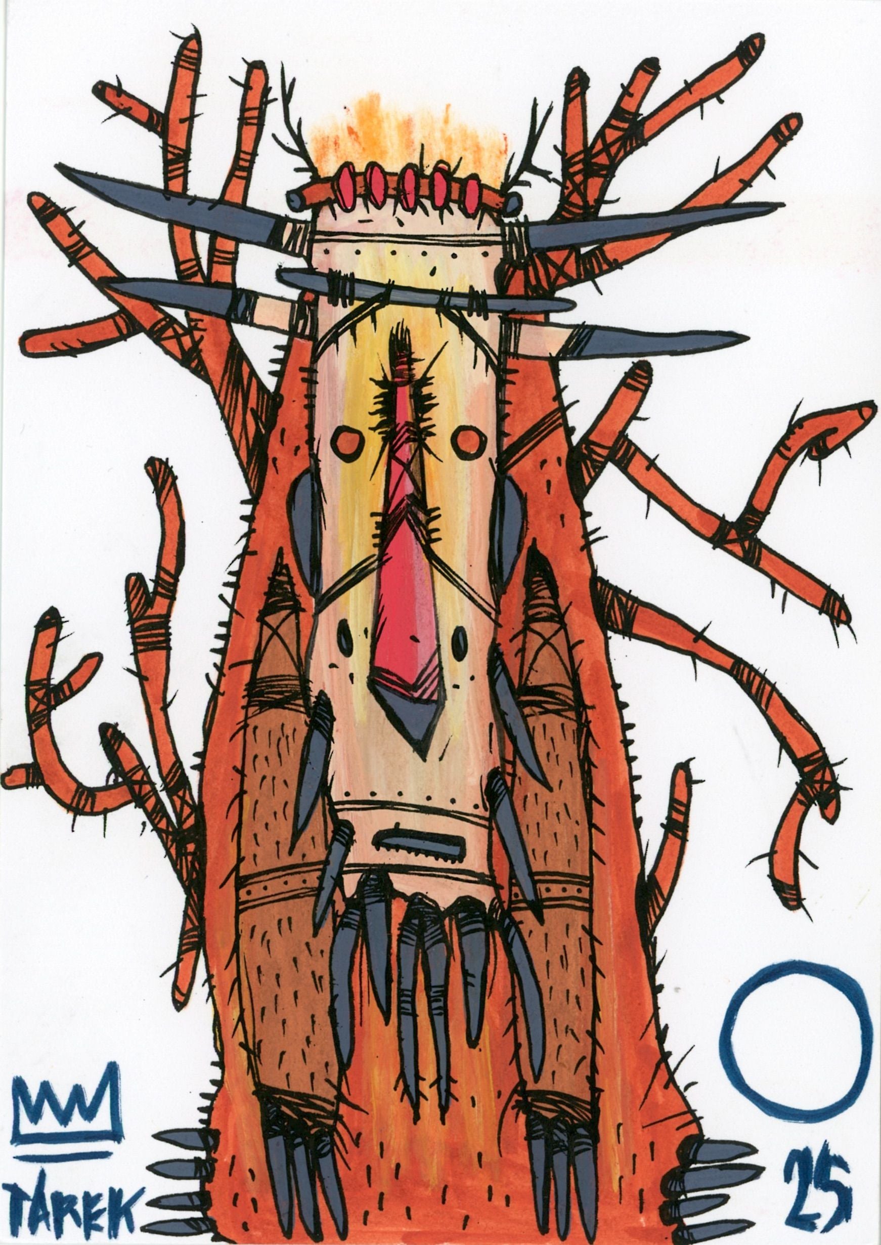 Dessin de TAREK a pour titre Totem 1 style street art dim : TAREKprix:65
