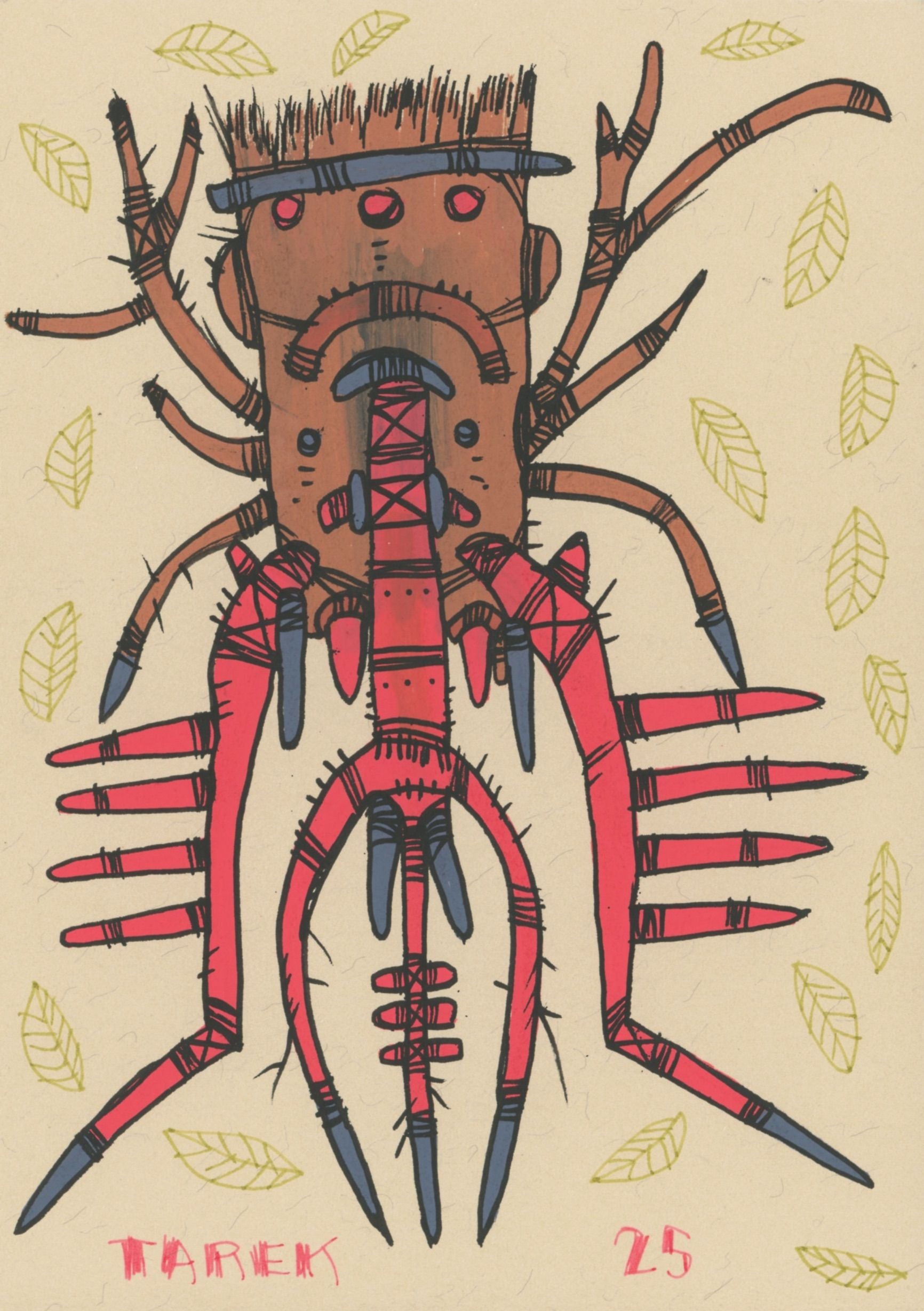 Dessin de TAREK a pour titre Totem 3 style street art dim : TAREKprix:65