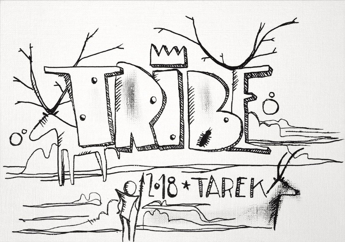 Dessin de TAREK a pour titre Tribe style graphique dim : TAREKprix:65