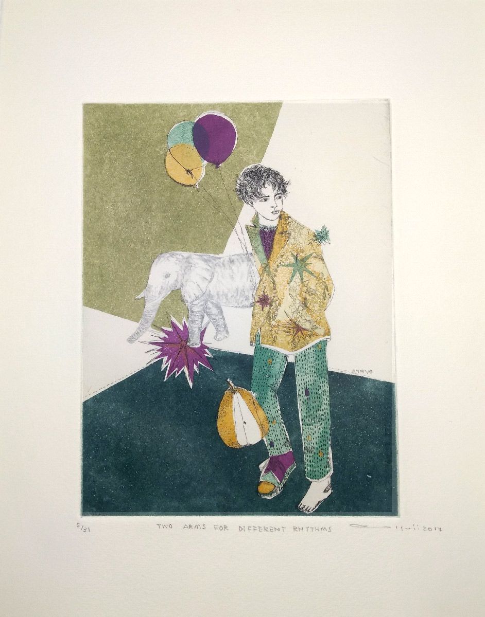 Editions d'art de ATSUKO ISHII a pour titre TWO ARMS FOR DIFFERENT RYTHMS style figuratif dim : ATSUKO ISHIIprix:130