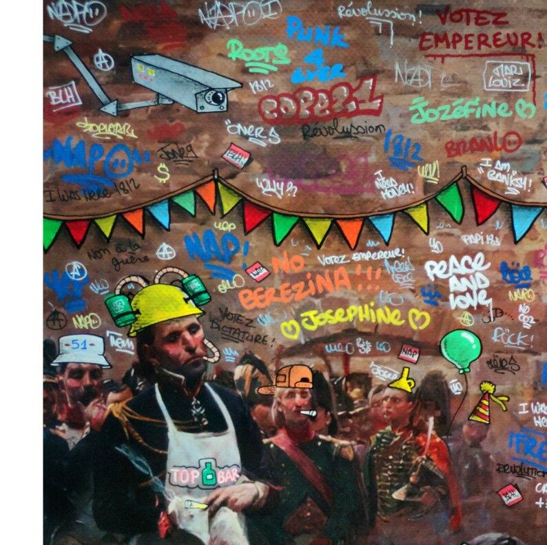 Editions d'art de BLACH a pour titre Une Fête Napoléonienne style street art dim : BLACHprix:100