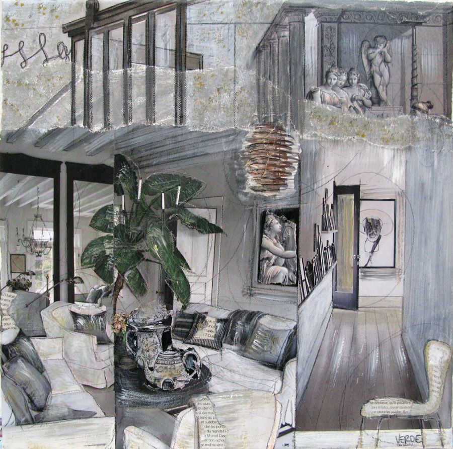 Tableau de VEROE a pour titre CHEZ VENUS style figuratif dim : VEROEprix:
