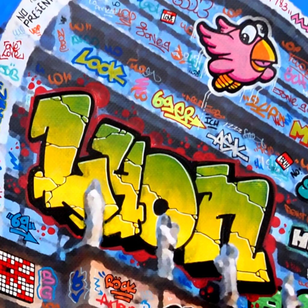 Editions d'art de BLACH a pour titre VIC Lyon Opéra Allstars style graffiti, street art dim : BLACHprix:120