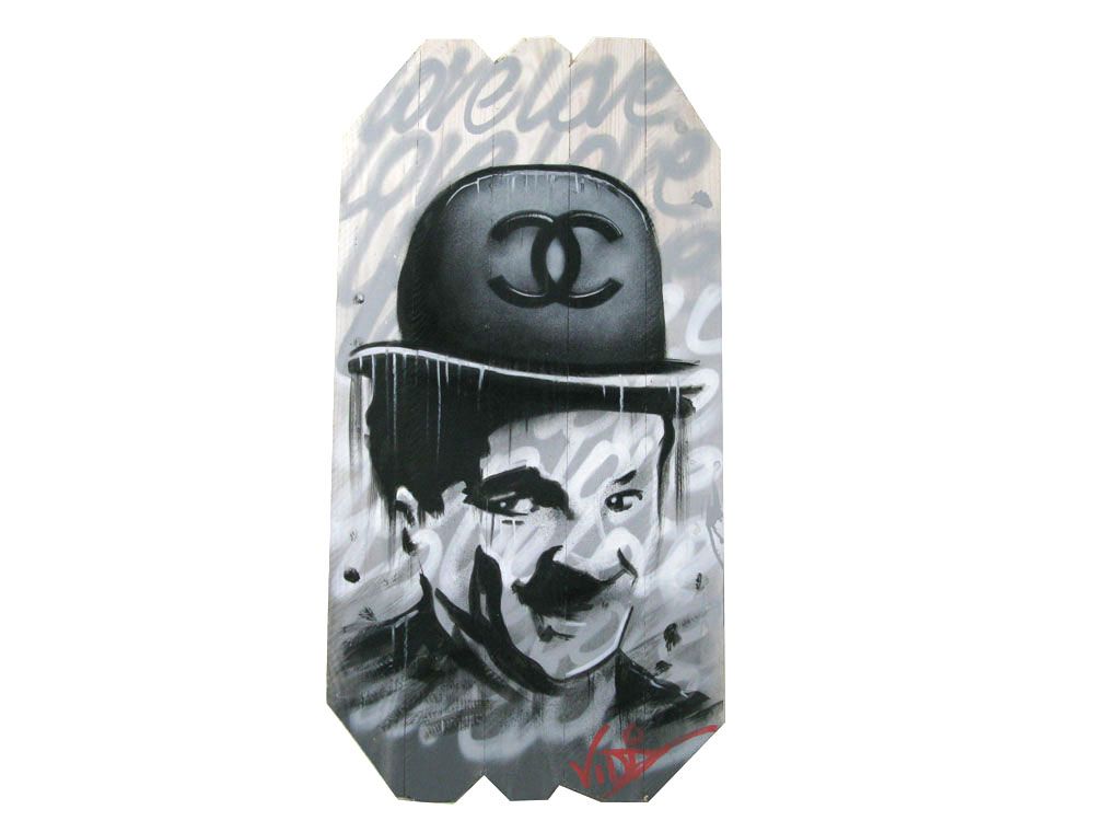 Tableau de VIDIZ a pour titre CHARLOT style graphique dim : VIDIZprix: