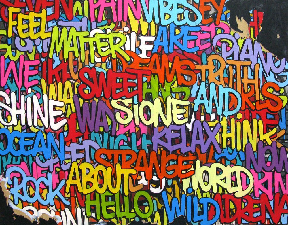 Tableau de EL GATO S. a pour titre We shine style graffiti, street art dim : EL GATO S.prix:1200