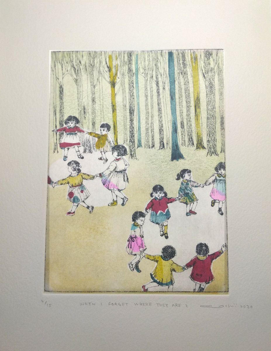 Editions d'art de ATSUKO ISHII a pour titre When I forget where they are 2 style figuratif dim : ATSUKO ISHIIprix:130