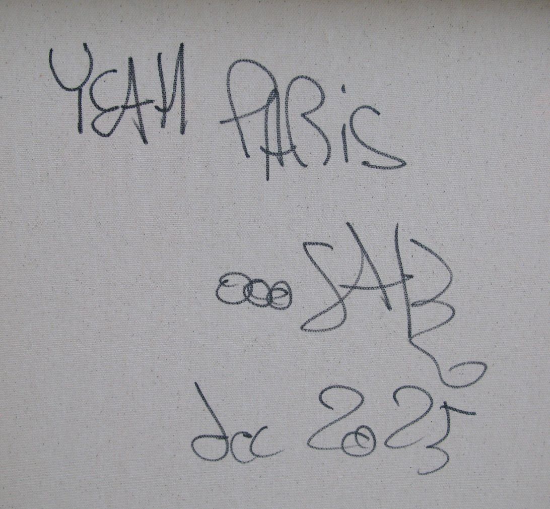Tableau de RICO SAB a pour titre Yeah Paris style street pop art, street art dim : RICO SABprix:800