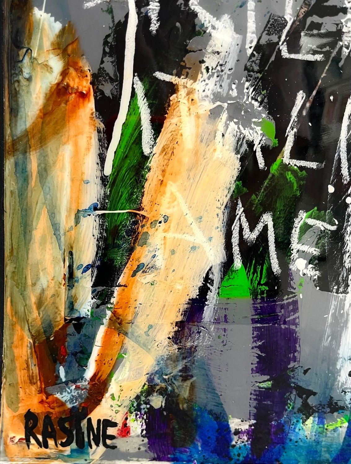 Tableau de THIERRY RASINE a pour titre AL style street pop art dim : THIERRY RASINEprix:1200