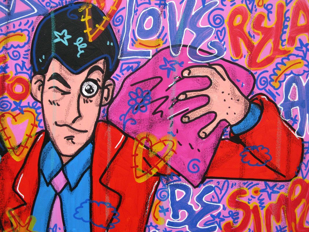 Tableau de RICO SAB a pour titre Amazing Lupin style street pop art, street art dim : RICO SABprix:1350