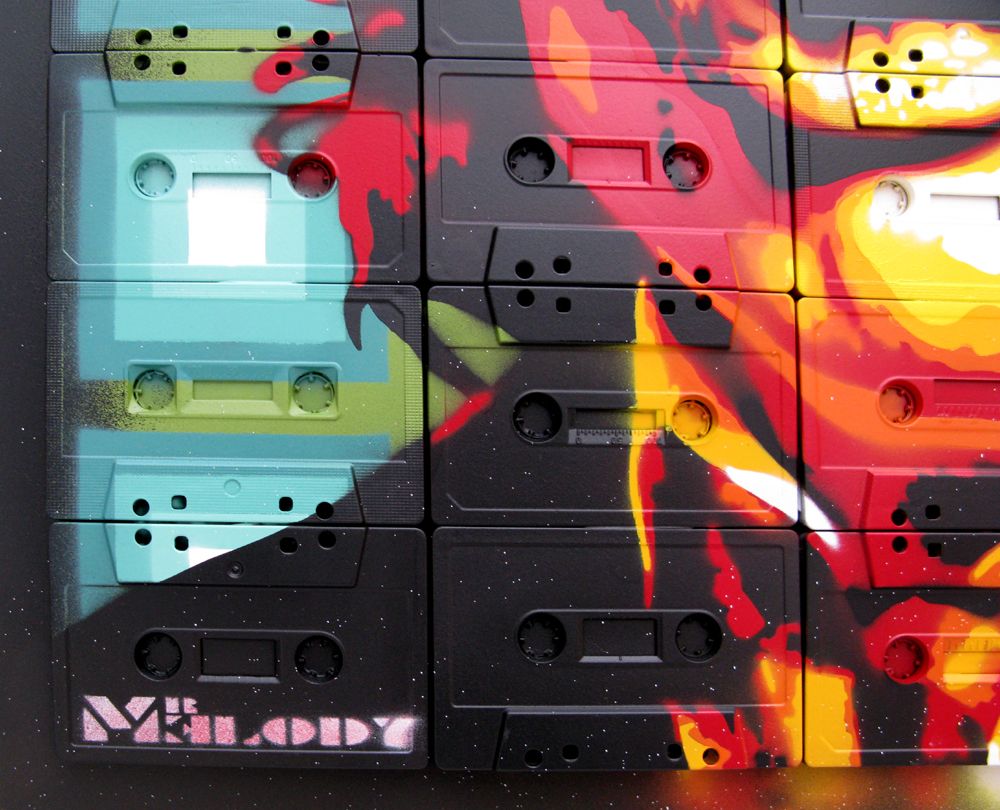 Tableau de MR MELODY a pour titre ANGUS style street pop art, street art dim : MR MELODYprix:850