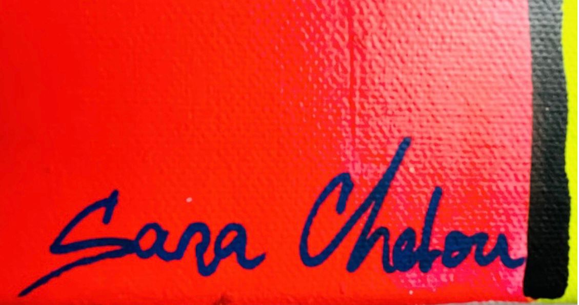 Tableau de SARA CHELOU a pour titre Maïko style street pop art dim : SARA CHELOUprix:890