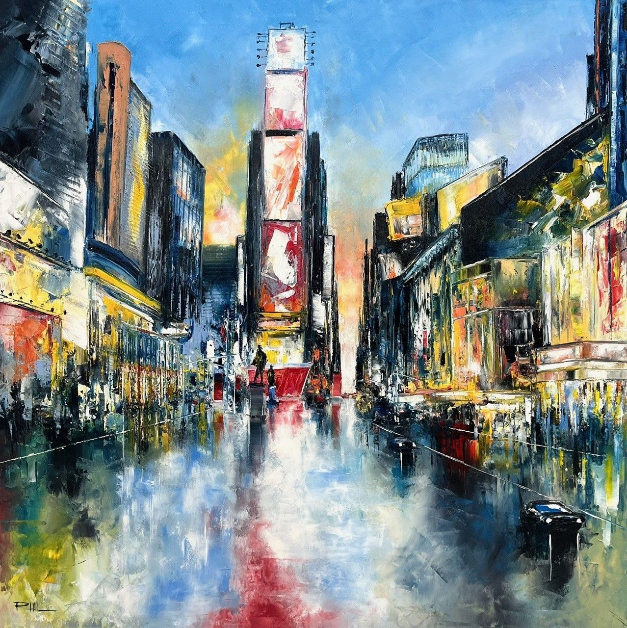 Tableau de PHIL a pour titre Beautiful Times Square - commande style figuratif dim : PHILprix:600