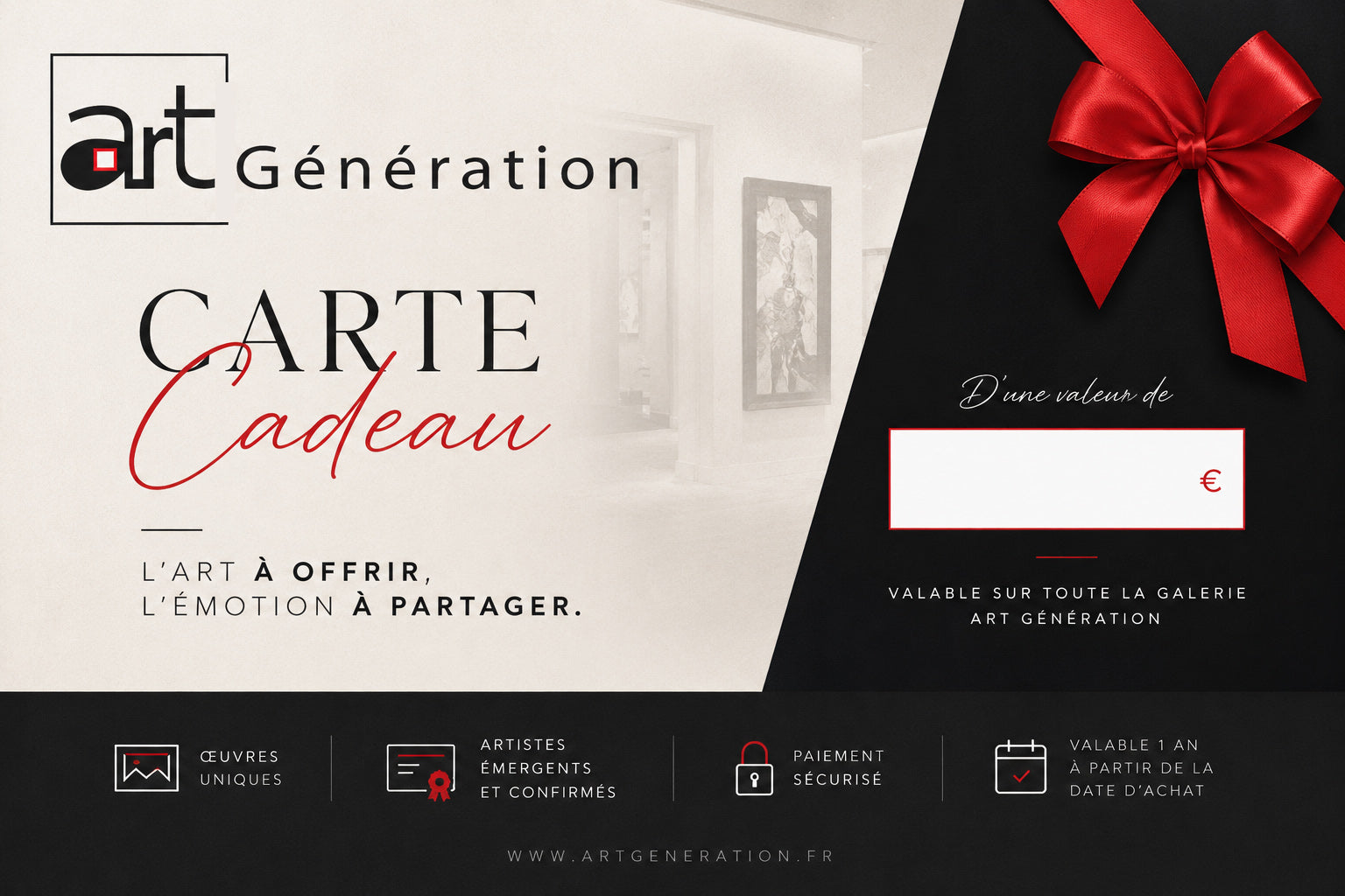 Carte cadeau Galerie Art Génération