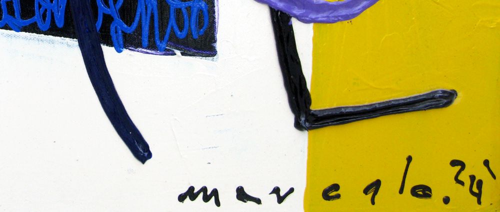 Tableau de MARCELLO CID SAINT JEAN a pour titre Casa 1 style abstrait dim : MARCELLO CID SAINT JEANprix:320