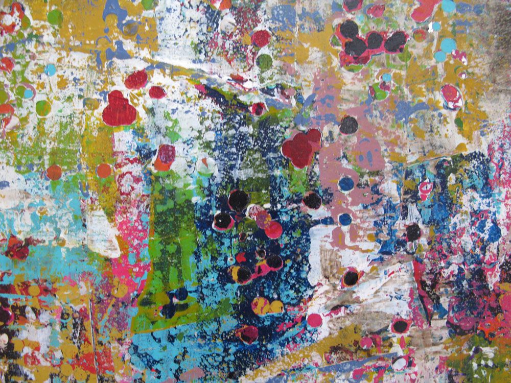 Tableau de CELINE WEBER a pour titre STONE PERIDOT style abstrait dim : CELINE WEBERprix:1150