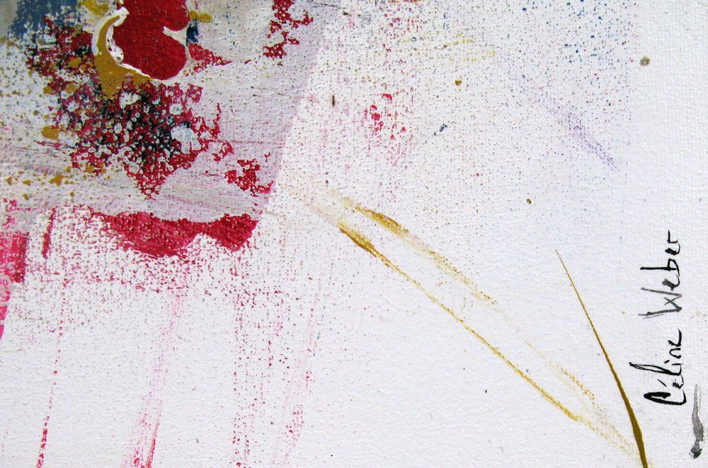 Tableau de CELINE WEBER a pour titre STONE PERIDOT style abstrait dim : CELINE WEBERprix:1150