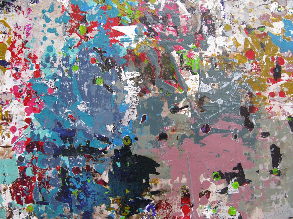Tableau de CELINE WEBER a pour titre STONE QUARTZ BLEU style abstrait dim : CELINE WEBERprix:1400