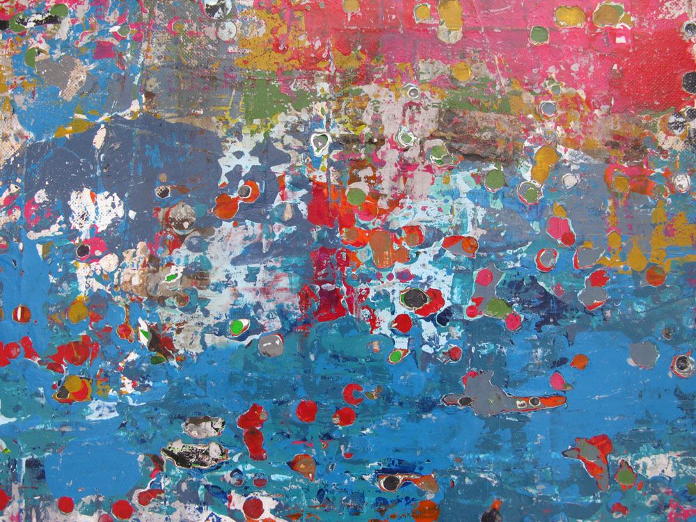 Tableau de CELINE WEBER a pour titre STONE SAPHIR style abstrait dim : CELINE WEBERprix:1150
